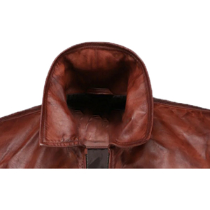 Veste d'hiver en cuir de qualité supérieure décontractée pour homme, col mandarin, logo frontal, imperméable, coupe-vent, doublure en laine, réversible - Product Image 6