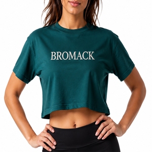 Camiseta Corta Personalizada para Mujer, de Algodón, Holgada, Informal, de Manga Corta, a la Moda, de Corte Relajado, Ligera, Estilo Urbano - Product Image 2