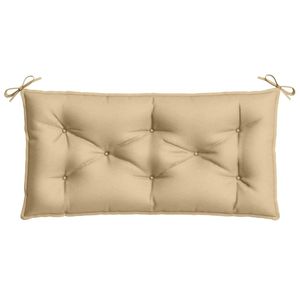 Cuscino per Panchina da Giardino in Poliestere 100% Beige Melange 40x20 Pollici - Product Image 4
