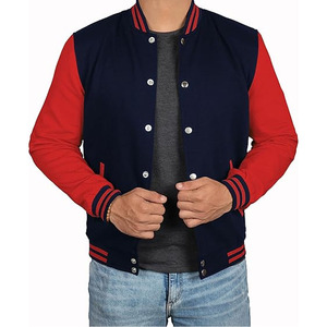 Unisex Wool Varsity <b>Jacket</b> <b>Winter</b> Wear with Geometric & Cartoon Patterns Hooded Stand Collar Custom Logo - Product Image 4