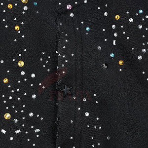 เสื้อฮู้ดซิปประดับคริสตัลสั่งทำพิเศษ ผ้าฝ้ายพรีเมียม เสื้อผ้าลำลองสำหรับทุกวัน ผู้ผลิตเสื้อผ้าแบรนด์ส่วนตัว - Product Image 5