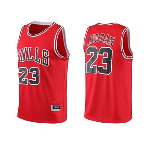 Trending Men's Basketball Jersey White <b>Red</b> Trim Sleeveless Tank <b>Top</b> Regular Fit Breathable Screen Printed Polyester Customizable - Product Image 3