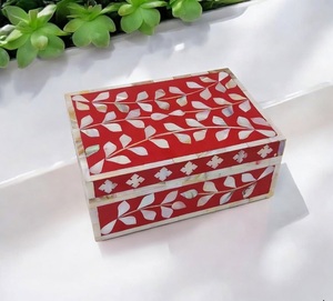Europeon Style MDF Jewelry Box With MOP & Resin Inlay Magnetic Closure Home Decor Households Item Jewelry Display <b>Storage</b> Boxes - Product Image 4