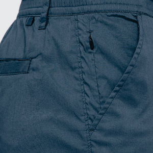 Men Navy Straight Fit Casual Trousers Mid Waist Breathable Oxford Fabric Right Leg Logo <b>Summer</b> Lightweight <b>Pants</b> - Product Image 6