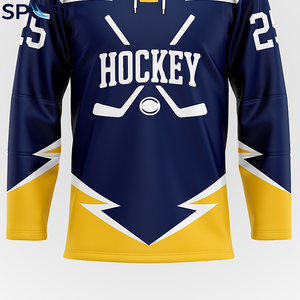Maillot de hockey sur glace personnalisé avec impression par sublimation intégrale, respirant, séchage rapide, polyester, pour équipe professionnelle - Product Image 3