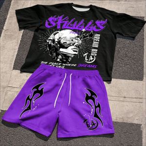 Conjunto de Camiseta y Pantalones Cortos Deportivos para Hombre, Venta al Por Mayor, Verano, Dos Piezas, Ropa Deportiva, Gimnasio, Fitness, Estilo Urbano, Impresión Personalizada, Proveedor OEM - Product Image 1