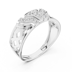 Anillo de Compromiso de Plata con Diamantes Cultivados en Laboratorio de Lujo con Detalles Pavé |   Joyería Fina Nupcial Tradicional y Elegante para Propuesta de Matrimonio - Product Image 3