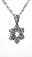 Bijoux Hip Hop Moissanite David of Iced Out Pendentif en forme d'étoile Argent 925 VVS D Moissanite Diamant Pendentif à breloque fine