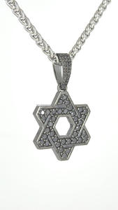 เครื่องประดับเพชรโมอิสฮิปฮอปจี้รูปดาวเย็นเดวิด925เงิน VD เพชรโมอิสซานไนท์จี้เสน่ห์ - Product Image 4