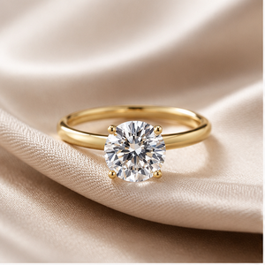 <b>Unique</b> Design 1.5 TCW and Women's Jewelry VVS1 Round Cut Moissanite Diamond Ring <b>for</b> Wedding & Engagement luxury <b>Gifts</b> <b>for</b> <b>her</b> - Product Image 4