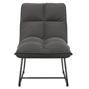 Sillón de terciopelo gris oscuro con estructura metálica para decoración de sala de estar - Product Image 3