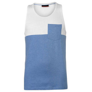 Débardeur sans manches respirant et à séchage rapide pour homme, col rond, décontracté, sportif, tricoté, pour la gym, le fitness, les entraînements, vêtements de sport, couleur unie, 100% coton - Product Image 3