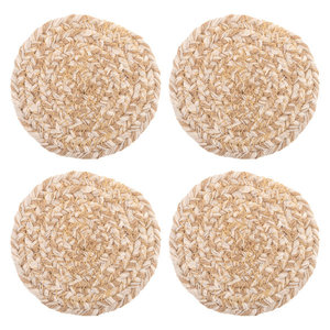 ชุดจานรองแก้วทรงกลม4ชิ้นอุปกรณ์ตกแต่งห้องครัวสำหรับดื่ม - Product Image 2