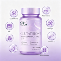 Capsules de glutathion 7-en-1 OEM pour la détoxification métabolique et la gestion de l'appétit chez l'adulte, marque privée, vente en gros en vrac, best-seller Alibaba