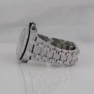 นาฬิกาผู้ชายสุดหรูประดับเพชรโมอิสซาไนต์ทรงกลม ตัวเรือนเหล็ก คอลเลคชั่นฮิปฮอป เครื่องญี่ปุ่น - Product Image 6