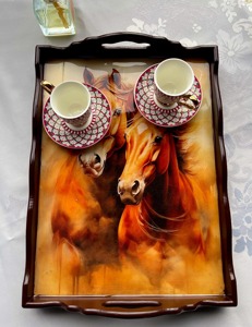 ถาดไม้พิมพ์ลายสวยงาม ทำด้วยมือ พร้อมดีไซน์สวยงาม สำหรับใช้ในครัวและห้องรับประทานอาหาร - Product Image 5