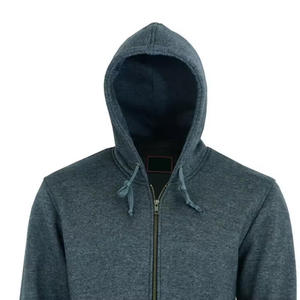 Vente flash : sweat à capuche zippé pour homme, couleur unie, vêtements de fitness personnalisés, polaire brodée avec logo de marque personnalisé - Product Image 3