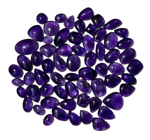 Cabujón de amatista Natural de grado AAA +, joyería de piedras preciosas, uso de tamaño personalizado, lote al por mayor, gemas Trimurti certificadas por terceros - Product Image 1