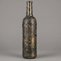 Vase de table large en fer forgé haut de gamme, moderne, gravé, écologique, résistant à la corrosion, fait main, argenté, durable