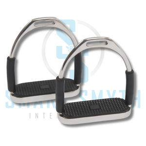 Étriers d'équitation flexibles en acier inoxydable de qualité supérieure avec bande de caoutchouc amortissante pour selle anglaise OEM ODM - Product Image 2