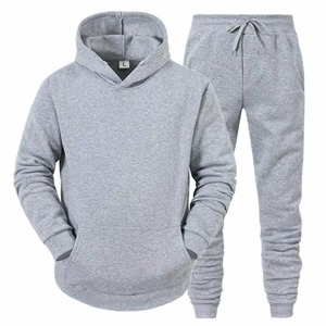 Conjunto Deportivo de Invierno para Hombre, Sudadera con Capucha a la Moda, Conjunto de 2 Piezas, Sudadera y Pantalones de Color Sólido - Product Image 3