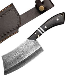 Cuchillos de Cocina de Alto Rendimiento con Hoja de Acero Resistente, Mango de Madera Liso y Funda de Cuero para Preparación de Carne - Product Image 6