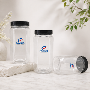 ขวดพลาสติกใสทรงเหลี่ยม 1050 มล. พร้อมฝาเกลียวสีดำขนาดคอขวด 89 มม. ผู้ผลิตบรรจุภัณฑ์ขายส่งในเวียดนาม - Product Image 5