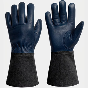 Heavy Duty Goat Skin Leather Tig Welding Gloves <b>Fire</b> Resistant Palm Reinforcements Welder Gloves Industry Safety Working Gloves - Product Image 5