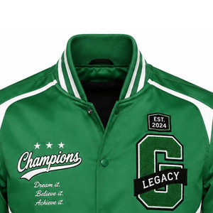 Veste Réversible Respirante Écologique à Séchage Rapide en Polyester Satiné 100% Imperméable de Haute Qualité avec Broderie de Logo Personnalisé en Gros - Product Image 6