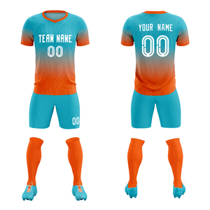 ชุดเสื้อฟุตบอลแบบซับลิเมชั่นสีเขียวเหลืองไล่เฉด ระบายอากาศได้ดี ผลิตจากโพลีเอสเตอร์ สำหรับผู้ใหญ่ชาย บริการ OEM - Product Image 5