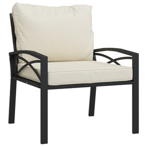 Chaise de patio noire et sable pour jardin, pour décoration extérieure - Product Image 2