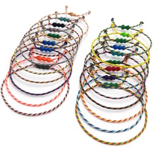Bracelet en cordon vert, rouge et jaune de haute qualité, élégant et magnifique - Product Image 2
