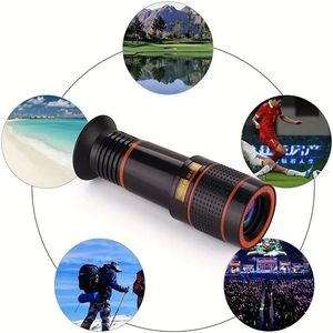 Obiettivo Zoom 8X 12X 20X messa a fuoco lunga per telefoni cellulari tablet Smartphone accessori per fotocamera telefono cellulare nero - Product Image 1