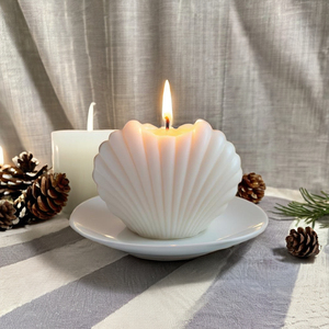 Vela Decorativa con Forma de Concha Marina - para Navidad, Pascua, Cumpleaños y San Valentín - Product Image 4