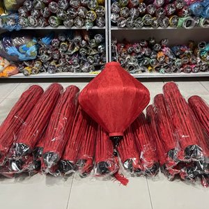 Red Color <b>Bamboo</b> Silk <b>Lantern</b> Craft Vietnam Handmade Fabric <b>Lantern</b> Hanging Shade For Indoor Outdoor Home Festival Decoration - Product Image 1