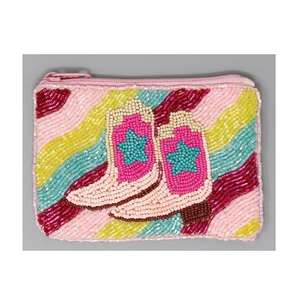 กระเป๋าใส่เหรียญรูปกระต่ายประดับลูกปัดหลากสี งานแฮนด์เมดสไตล์ตะวันตก กระเป๋าใส่เหรียญขนาดเล็กแบบซิป ผ้าแคนวาส เครื่องประดับแฟชั่น - Product Image 4