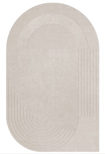 พรมขนสัตว์นิวซีแลนด์แท้ 100% งานแฮนด์เมด รูปทรงวงรี ดีไซน์ทันสมัย สำหรับห้องนั่งเล่น ขายส่ง พรมทัฟท์ทำมือ - Product Image 3