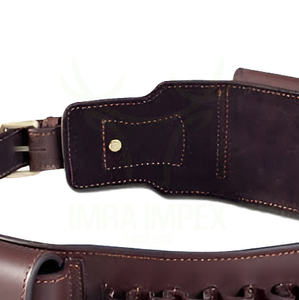 เข็มขัดใส่กระสุนหนังวัวแท้คุณภาพสูง Mortal Saga ทนทานและมีสไตล์ อุปกรณ์เสริมสำหรับนักล่า สำหรับเจ้าของปืน - Product Image 6