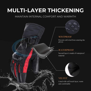 Gants de moto en cuir de haute qualité pour hommes, respirants, à doigts entiers, pour la conduite en extérieur, avec design antidérapant - Product Image 2