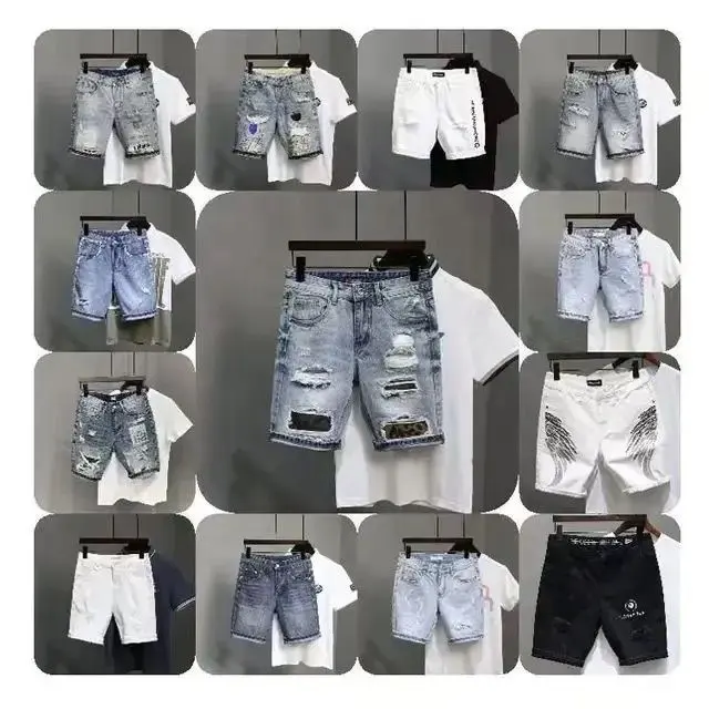 Neue Mode Herrenbekleidung zerrissene kurze Jeans Kleidung Sommer 100 % Baumwolle Shorts Denim Shorts