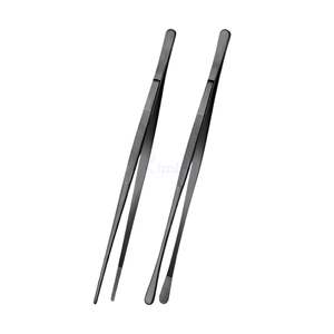 Pince de cuisine de précision en acier inoxydable avec manche en bois pour une prise naturelle – Outil de chef pour la présentation culinaire - Product Image 4