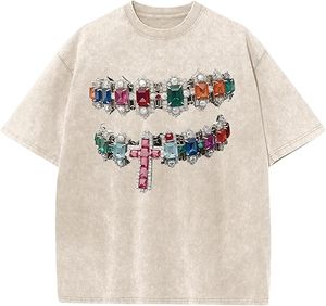 OEM High-Quality Stone Wash Distressed Oversized Tee 100% Breathable Cotton Custom Size dtg printing t <b>shirts</b> - Product Image 4