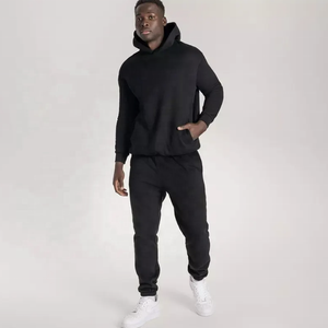 Survêtements de jogging 100% coton personnalisés pour hommes du Pakistan sweats à capuche à motif uni coupe ajustée pour l'entraînement de printemps - Product Image 2