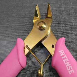 INTENSE SURGICAL INSTRUMENTS Pince coupante professionnelle pour fil de bijouterie en or, avec poignée rose, durable, coupes à plat, en acier inoxydable pour - Product Image 1