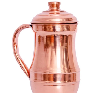 Ensemble de carafes en cuivre pour un look artisanal haut de gamme, ensemble de rangement d'eau en métal avec verres, vaisselle de cuisine durable et réutilisable - Product Image 1