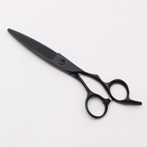 Ciseaux de barbier professionnels en acier inoxydable à lame courbée pour droitiers, pour la coupe et le finissage des cheveux, haute densité et dureté. - Product Image 2