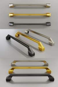 Wholesale Minimalism <b>Long</b> Gold Brass Cabinet Handles <b>Wardrobe</b> Kitchen Handle and Knob - Product Image 2