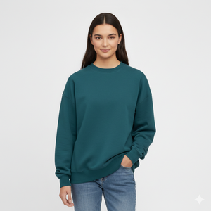 Sweat-shirt oversize pour femmes, chaud, décontracté, en tissu brossé doux, manches longues, style urbain décontracté - Product Image 1