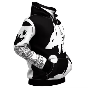 Nuevo Conjunto de Sudadera con Capucha para Hombre, Diseño 3D con Estampado de Lobo, Sudadera de Manga Larga con Cuello Redondo - Product Image 5