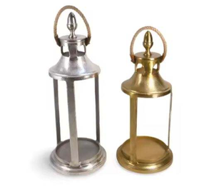 ชุดเชิงเทียนโลหะสำหรับตกแต่งบ้านสวนสีทองขนาดใหญ่ทำจากงานฝีมือในบ้านของชาวอินเดีย - Product Image 3